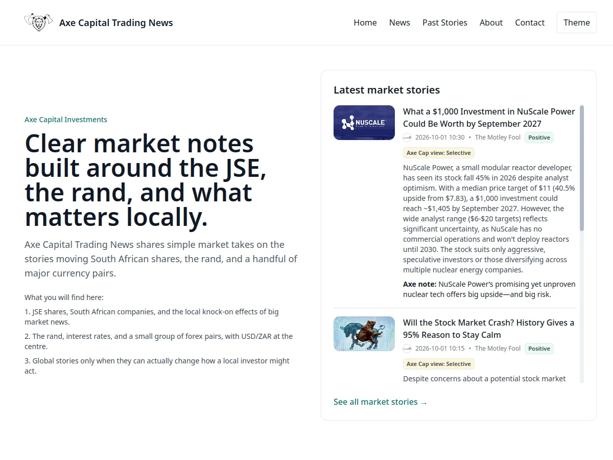Axe Capital website preview